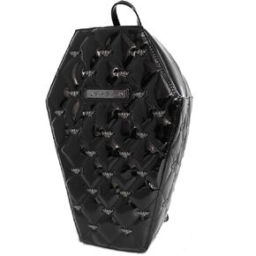 Mina Quilted Coffin Backpack Black