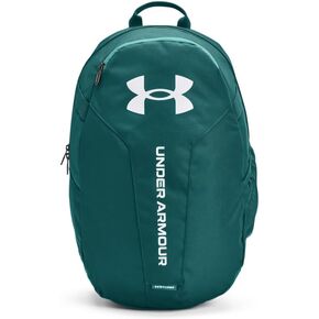 Under Armour Unisex-Adult Hustle Lite Backpack, (045) Downpour Gray / / Metallic Gold, One Size Fits All