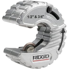 Ridgid 57008 Copper Tubing Cutter and SharkBite Depth Gauge & Deburring Tool for 1/4" to 1" PEX, CPVC, Copper Pipe