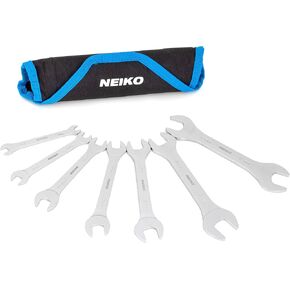 Neiko 03580A Super Thin SAE Wrench Set, 3-4mm Thick, 5 Piece, Double Open Ended, Standard Span, Slim Profile