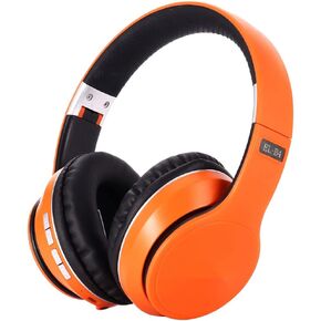 OYEALEX Active Noise Cancelling Over Ear Headphone Bluetooth Wireless Headphones with Microphone Deep Bass Foldable Comfortable Headphones for Online Class, Home Office, PC/Cell Phones/Game Orange in Saudi Arabia