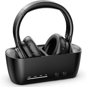 iDiskk TV Bluetooth Wireless Headphones for All TVs Watching for Seniors with TV Transmitter Charging Base, No Audio Delay,Easy to use with Large Speaker,Gifts for Parents and Children