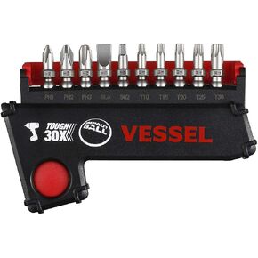 VESSEL IMPACT BALL™ Torsion Bit 10+1 PC. Set in POP-UP CASE No.IB11P02U Made in Japan by VESSEL