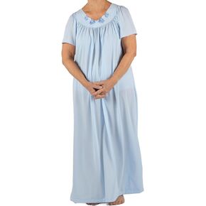 Shadowline Women's Petals 53 Inch Short Flutter Sleeve Long Gown