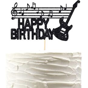 Guitar happy birthday cake topper， Music, Treble Clef, Musician, Band Party, Musical Instrument, Birthday Cake Topper in Kuwait