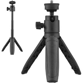 Andoer Table Tripod, Portable Travel Tripod, Mini Tripod, Extendable Tripod Handle with 4 Height-Adjustable Levels for Phone Camera, Selfie Video Recording, Live Streaming