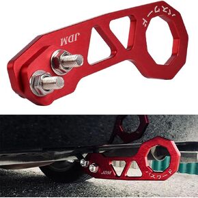 HENGSHENG Rear Tow Towing Hook for Universal Car Auto Trailer Ring Aluminum Racing Trailer Hook Red