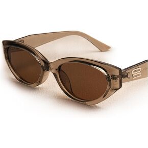 FURTALK Oval Sunglasses for Women Men Cat Eye 90s Vintage Trendy Sunnies Polarized UV Protection Sun Glasses FT8207