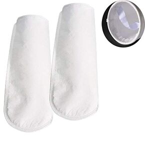 4 Inch Ring Polypropylene Felt Filter Bag 10 Micron 4" x 9" Liquid Aquarium Filter Socks Size 3 - Pack of 2 (4" x 9", 10 Micron)