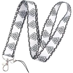 Valknut Knot Viking Norse Rune Symbol Thor Odin 17.7" Neck Lanyard Keychain Holder ID Badge Mobile Phone Pin Strap by Pinstant