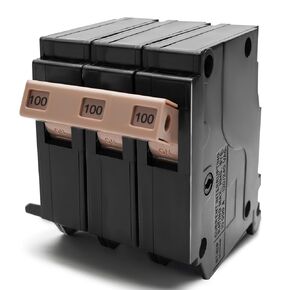 C3100 3-Pole 100-Amp Circuit Breaker, Type C3/4-In Plug-On Molded Case Circuit Breaker, Thermal Magnetic Protection, 10 KAIC, 120/240V, Fit for Cutler Hammer Load Centers(5-Years Warranty)