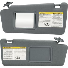 Youxmoto for Toyota Tacoma Grey Sun Visor Left Driver and Right Passenger Side, Replacement for Toyota Tacoma 2005 2006 2007 2008 2009 2010 2011 2012, Replaces # ‎74320-04181-E1, 74310-04081-E0