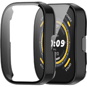 Intended for Amazfit Bip 5 Screen Protector with Tempered Glass Film Hard PC Bumper Full Cover Smartwatch Accessories for Amazfit Bip 5 Case (6PACKS)