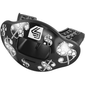 Shock Doctor Max Airflow 2.0 Lip Guard Conv Blk/Chrome Blk Money OSFA (3)