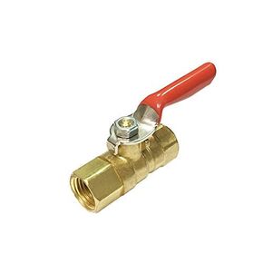 AN00 Series Forged Brass Inline Mini Ball Valve, 1/4" NPT Female x 1/4" NPT Female, 180 Degree Operation Lever Handle, Rated to 600WOG (Pack of 3)