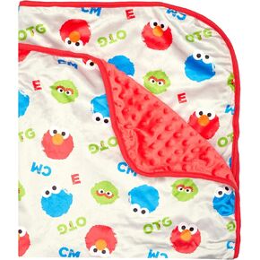 Happy Threads Sesame Street Baby Unisex Plush Polar Fleece Blanket – Sesame Street Gifts for Baby (Red/Blue/Green, 0-12 Months)