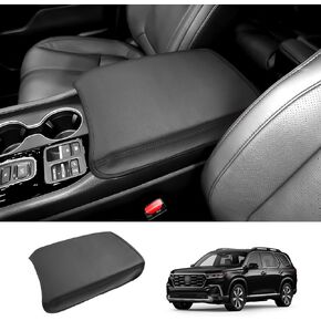 2023 2024 2025 Pilot Accessories Center Console Cover, Waterproof &Comfy Leather 2023 2024 Pilot Armrest Cover, Compatible with Honda Pilot LX/Sport/EX-L/TrailSport/Touring/Elite/Black Edition