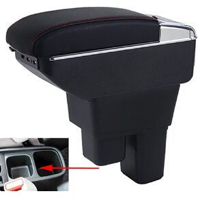 مع 7 USB مسند ذراع وحدة التحكم المركزية للسيارة متوافق مع Honda Fit/Jazz Hatchback 2009 2010 2011 2012 2012 2013 صندوق تخزين مساند للذراعين للسيارة