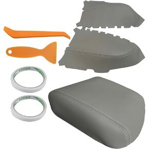 Gray Center Console Lid Front Door Panels Armrest Cover for Honda Pilot 2009-15