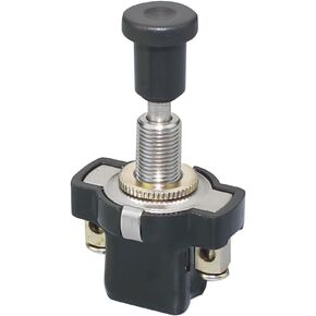 12V/24V 8mm/0.31" Car Thread ON-Off Push-Pull Pushbutton Switch, Vehicle Accessories Universal for SUV, Truck, RV, Van, ASW-05 Automotive Waterproof Heavy Duty Push-Pull Switch