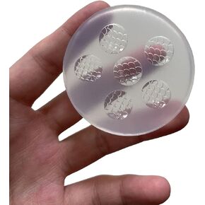 Szecl Fish Scale Resin Mold 12mm Round Resin Cabochons for Jewelry Making Earrings Silicone Mold Flat Back Round Dome 6 Cavities DIY Pendant Accessories Handmade Craft