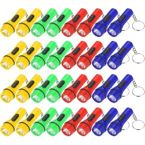 Hortsun 100 قطعة سلسلة مفاتيح بكشاف صغير ألوان متنوعة مصباح LED صغير سلسلة مفاتيح LED للمشي لمسافات طويلة والتخييم هدايا الحفلات in Kuwait