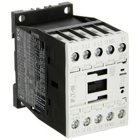 Eaton XTCE012B10TD XT-IEC Contactor and Starter, 45mm, 12A AC-3 Current Rating, 3 Max HP at 230VAC, 7-1/2 Max HP at 460VAC, 10 Max HP at 575VAC, 24VDC Coil Voltage