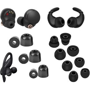[8 Pairs] WF-1000XM5 WF-1000XM4 Ear Hooks Tips 【 Memory Foam & Silicone 】 Soft Replacement Comfortable Earbud Tips Wingtip Compatible with Sony WF-C700N WF-C500, 23515H in Saudi Arabia