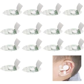 60pcs Ear Covers for Shower,Disposable Baby Waterproof Ear Water Protection Covers Caps Ear Stickers for Swimming Bathing Showering Surfing Water Sports