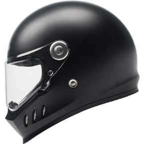 Motorcycle Full Face Helmet DOT and ECE Approved - YEMA Helmet YM-833 Motorbike Moped Street Bike Racing Crash Helmet with Clear Visor for Adult, Men and Women - Matte Black, S