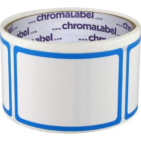 ChromaLabel 2 x 3 Inch Rectangular Dry Erase Labels, Easy Peel Off Label Ideal as Storage Bin and Tile Labels - Pack of 50 Dry Erase Sticky Notes