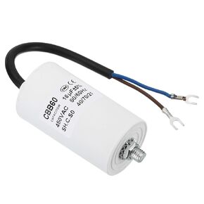 PATIKIL 10uf CBB60 Run Capacitor,AC 450V U Terminal Wires 50/60Hz Cylinder Bottom with M8 Screw for Washing Machine, Cleaning Machine Pump Motor Star