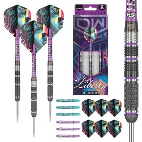 DW Liberty 90% Tungsten Steel Tip Darts, Precision Balanced, Accurate and Durable - Perfect for Professional and Recreational Players