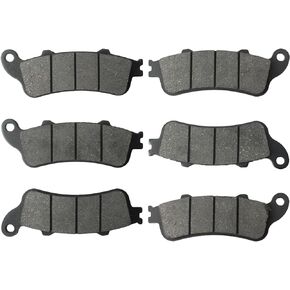 AUTOKAY FA261 Front Rear Brake Pad Fits for Honda VTX 1800 2002-2008 (3 Sets)