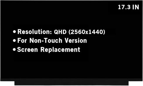 17.3" Screen Replacement for NE173QHM-NY1 NE173QHM-NY2 DRA0 NE173QHM-NY3 BOE0977 BOE099D QHD 2K 2560x1440 IPS 165Hz 40Pin LED LCD Display Screen Panel(Non-Touch Version) in Saudi Arabia