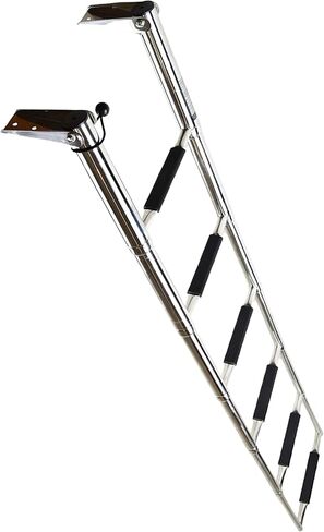 MARINE CITY Stainless Steel Sleek Compact Durable and Sturdy 6-Step Telescoping Swim Ladder Easy Install for Boats – Marines – RVs – Ships (Pack of 1) in Saudi Arabia
