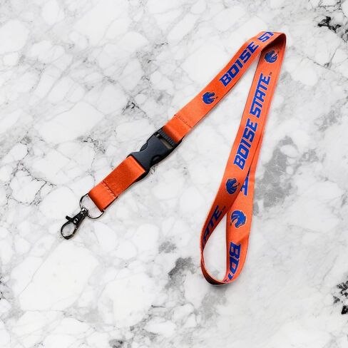 Desert Cactus Boise State University Lanyard Bruins، مفاتيح السيارة، حامل شارة الهوية، سلاسل المفاتيح، سلاسل مفاتيح قابلة للفصل، مشبك تثبيت قابل للفصل (برتقالي) in Saudi Arabia