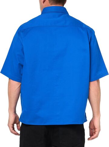 HUGO Men's Front Pocket Cotton Twill Short Sleeve Button Down Shirt in Saudi Arabia