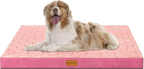 Patas Lague Orthopedic Large Dog Bed Washable Pet Crate Mat 36''X24'' Black in Saudi Arabia