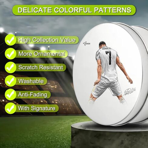 Ronaldo Soccer Sports Bracelets, Number 7 Adjustable Silicone Wristbands, Hand-Woven Bracelets, No.7 Stainless Steel Necklace, Creative Memorial Ring, Ronaldo No.7 Signature Commemorative Collector's Gift Box.(7Pcs Stuff) in Saudi Arabia