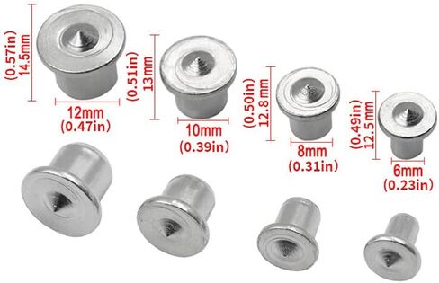 16 قطعة من سدادات نقل مركز الوتد واللسان (1/4 بوصة، 5/16 بوصة، 3/8 بوصة 1/2 بوصة) دبوس نقاط مركزية لأدوات النجارة (صلب) in Kuwait