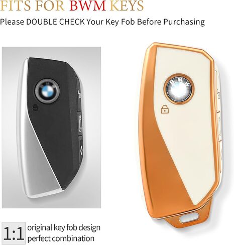 غطاء مفتاح Fob من OFFCURVE لسيارة BMW، حافظة مفاتيح سيارة خاصة متوافقة مع BMW I7 M Sport 2023 X7 i7 xi X1 IX M5 7 Series 735Li 740 4 أزرار ذكية لحامل المفاتيح الذكية، أسود in Saudi Arabia