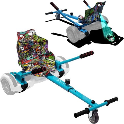 ملحقات مقعد SUNSHINE Hoverboard Kart لسكوتر التوازن الذاتي بعجلتين مقاس 6.5 بوصة و8 بوصة و10 بوصة (أزرق منقوش) in Kuwait