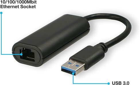 محول شبكة HomeSpot USB 3.0 إلى Ethernet RJ45 Gigabit LAN لشبكة إيثرنت 10/100/1000 ميجابت في الثانية in Kuwait