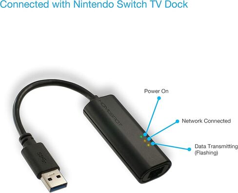 محول شبكة HomeSpot USB 3.0 إلى Ethernet RJ45 Gigabit LAN لشبكة إيثرنت 10/100/1000 ميجابت في الثانية in Kuwait