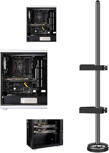 upHere Graphics Card GPU Brace Support Video Card Sag Holder/Holster Bracket, Anodized Aerospace Aluminum, Single or Dual Slot Cards Black (G205) in Saudi Arabia