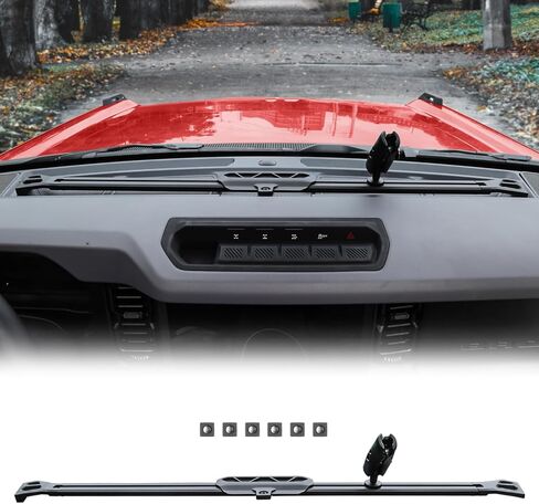 حامل هاتف لوحدة التحكم المركزية من Mabett، دعامة متعددة الوظائف لسيارة Ford Bronco 2021 2022 2023 2024 2/4 باب حامل ألومنيوم منزلق يناسب الهاتف الذكي وحامل Gopro in Kuwait