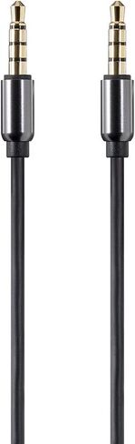 Monoprice Auxiliary Audio Cable - 3.5mm TRS, Gold Plated, 6 Feet, Black - Onyx Series in Saudi Arabia
