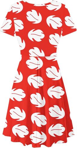 Deerose Halloween Costume Print Dresses Women Summer Short Sleeve Dresses Casual Tunic Dress in Saudi Arabia