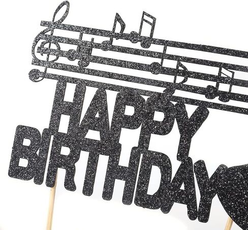 Guitar happy birthday cake topper， Music, Treble Clef, Musician, Band Party, Musical Instrument, Birthday Cake Topper in Kuwait